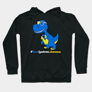 Down Syndrome T-rex Dinosaur  Boys Kids Trisomy T21 Hoodie